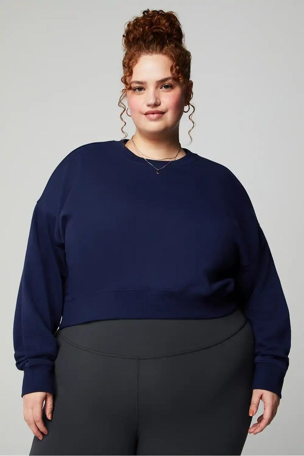 Year Round Terry Cropped Sweatshirt