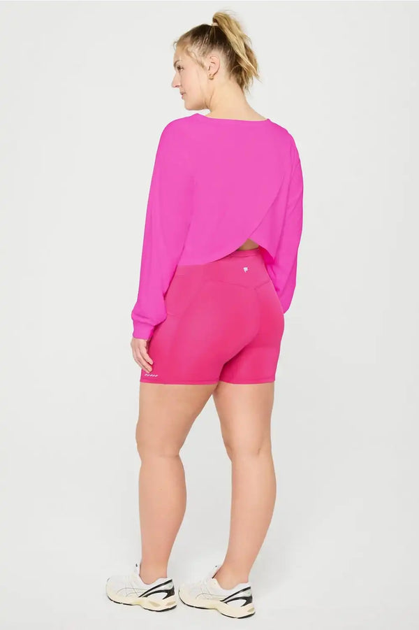 100% Cotton Cropped Boxy Long-Sleeve