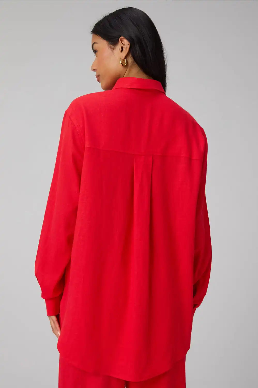 Lifestyle Linen Oversized Button-Up Shirt