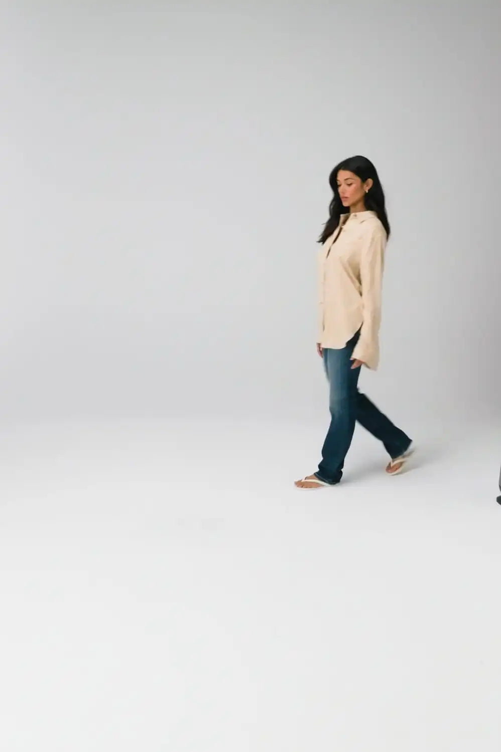 Lifestyle Linen Oversized Button-Up Shirt