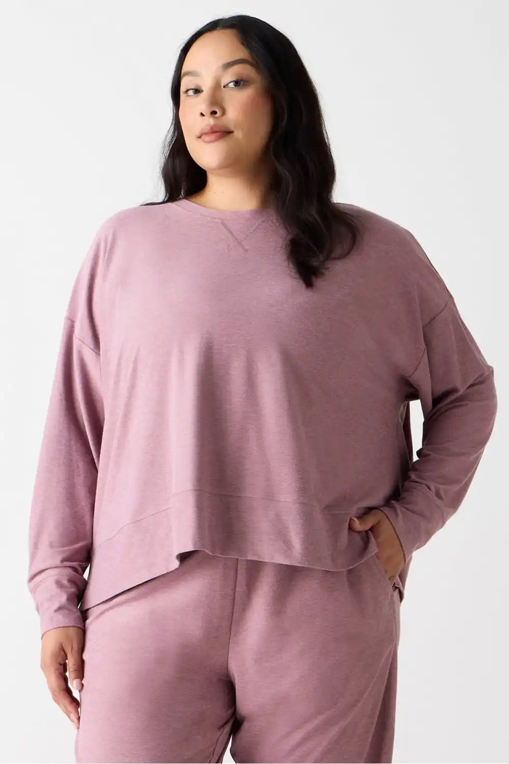 Cloud Jersey Boxy Long-Sleeve Top