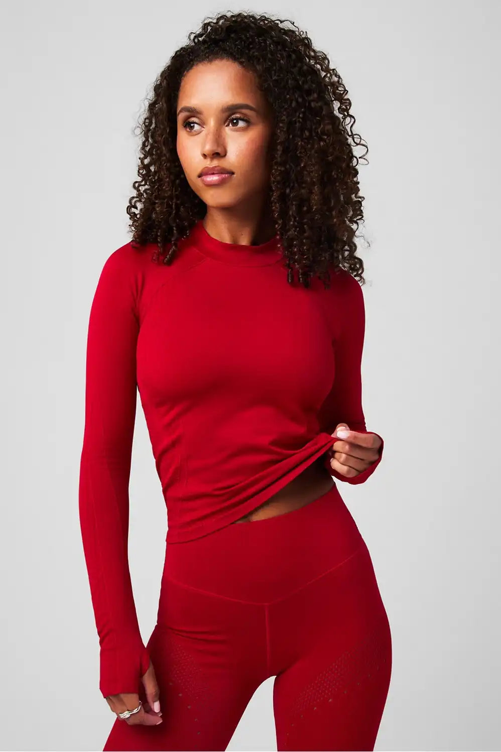 Seamless Mock Neck Long-Sleeve Top Main image