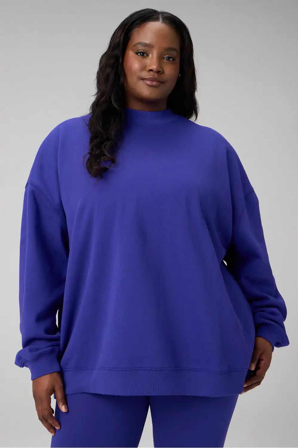 Cozy Fleece Oversized Mock Neck Sweatshirt