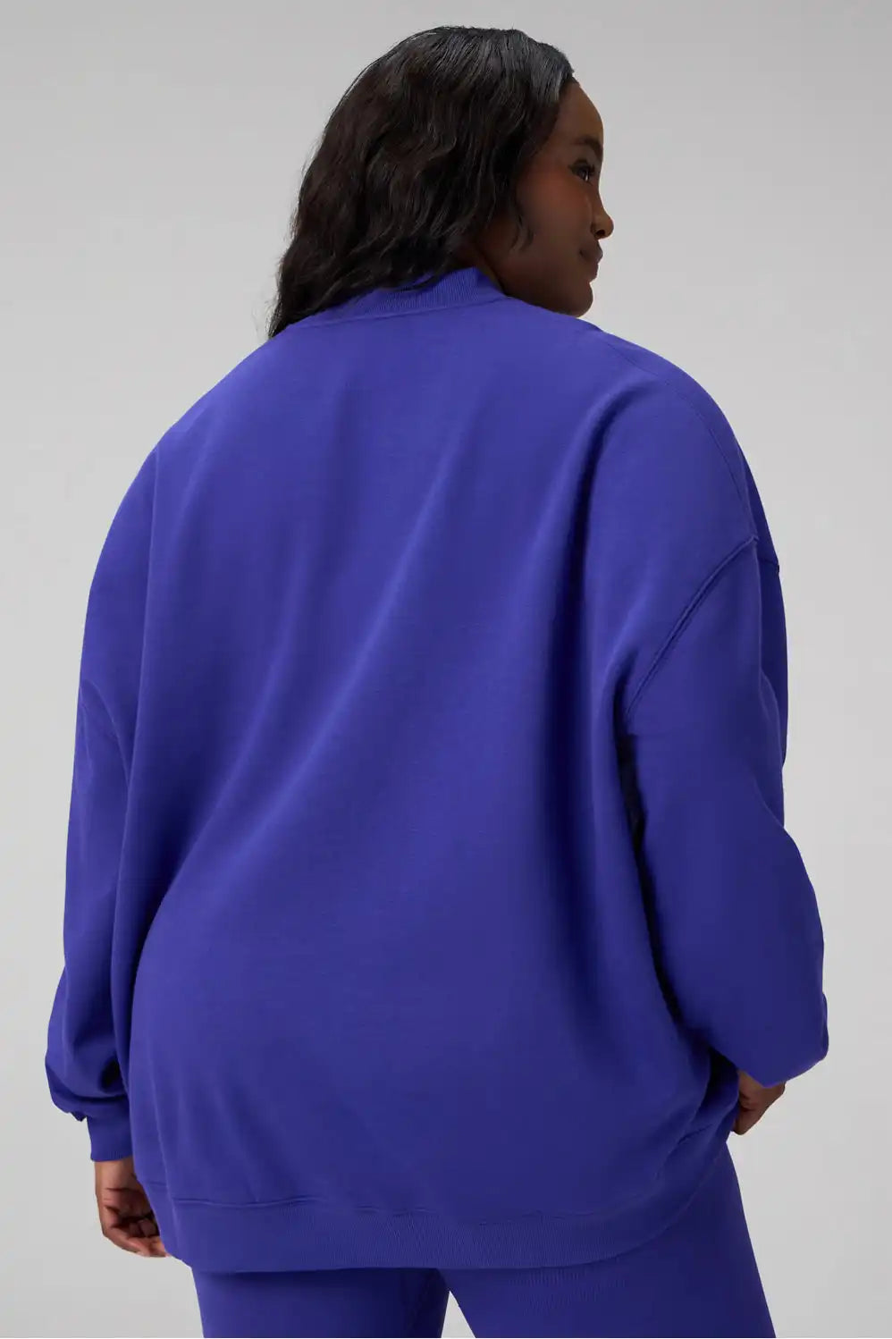 Cozy Fleece Oversized Mock Neck Sweatshirt
