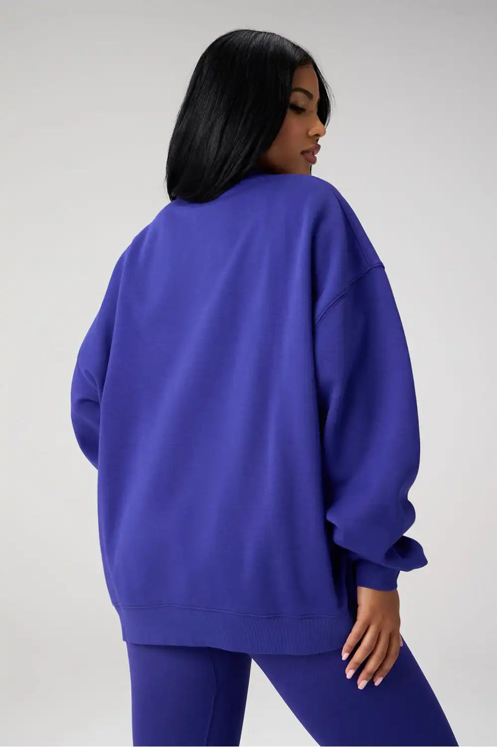 Cozy Fleece Oversized Mock Neck Sweatshirt