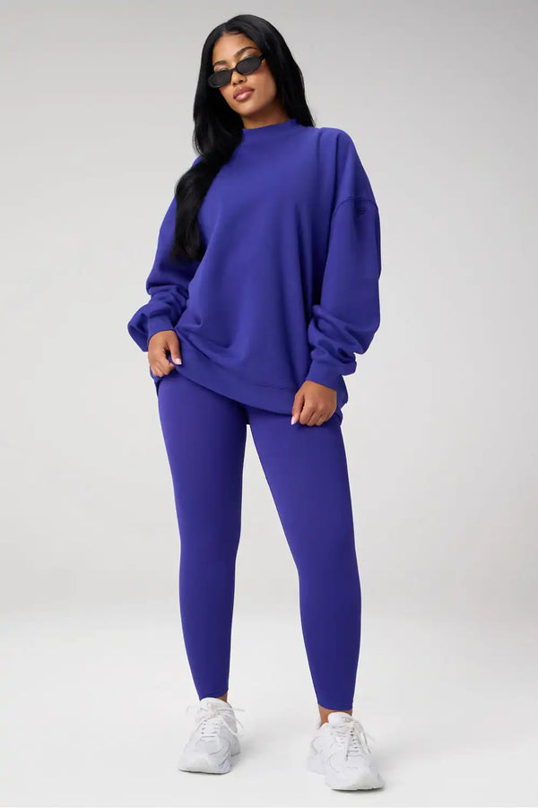Cozy Fleece Oversized Mock Neck Sweatshirt