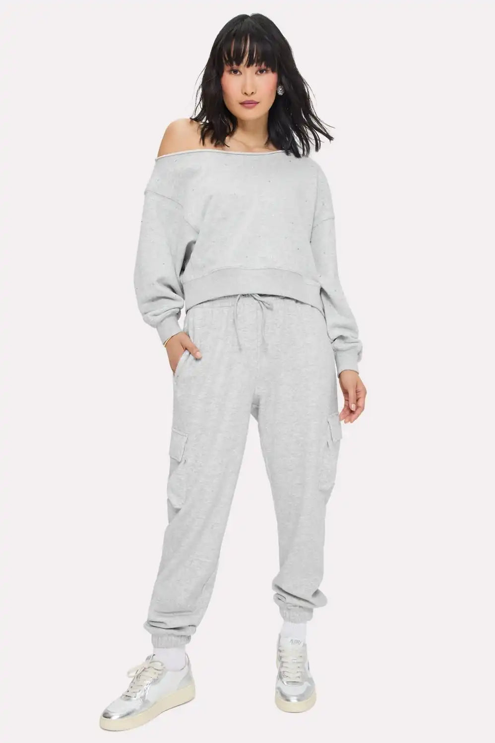 Bling Thing Off-The-Shoulder Sweatshirt