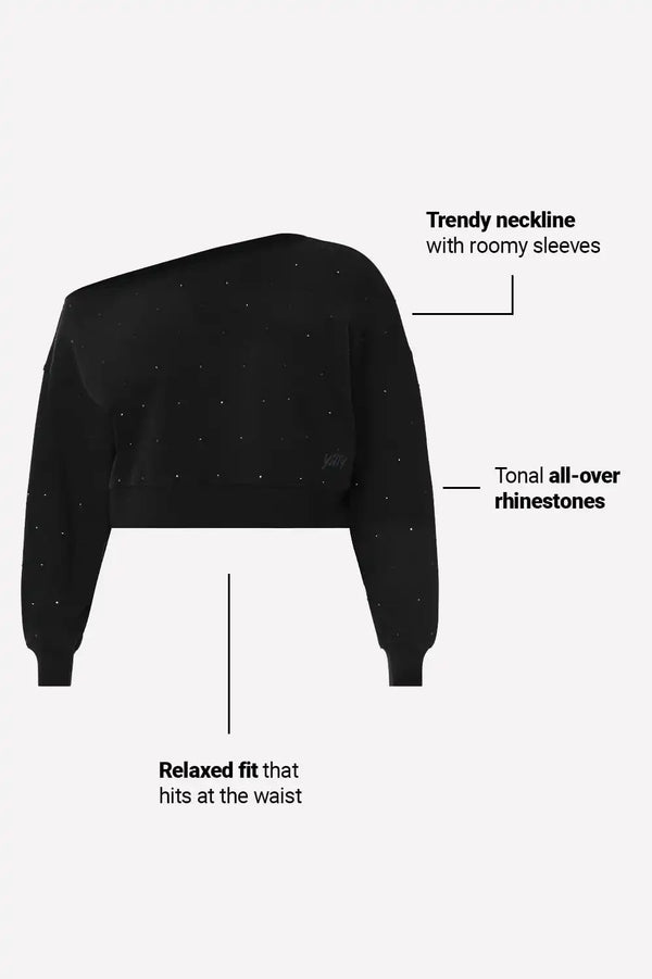 Bling Thing Off-The-Shoulder Sweatshirt