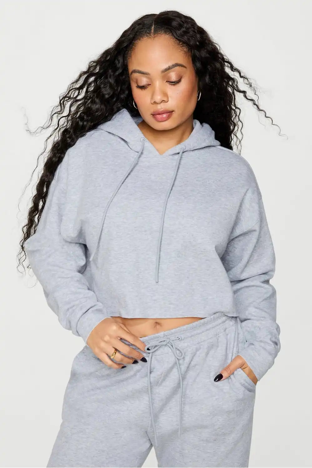 Cozy Fleece Everyday Cropped Hoodie Main image