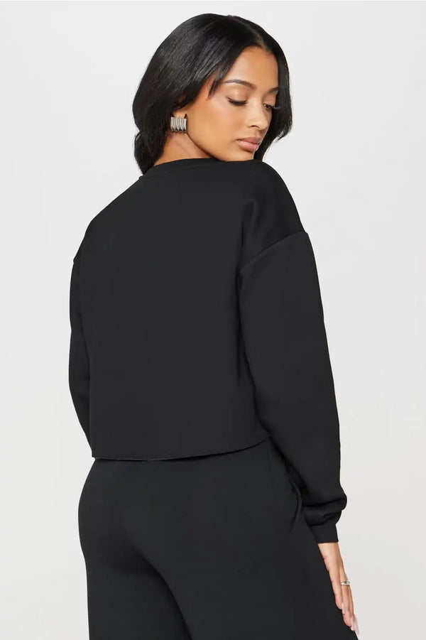 Cozy Fleece Everyday Cropped Crew
