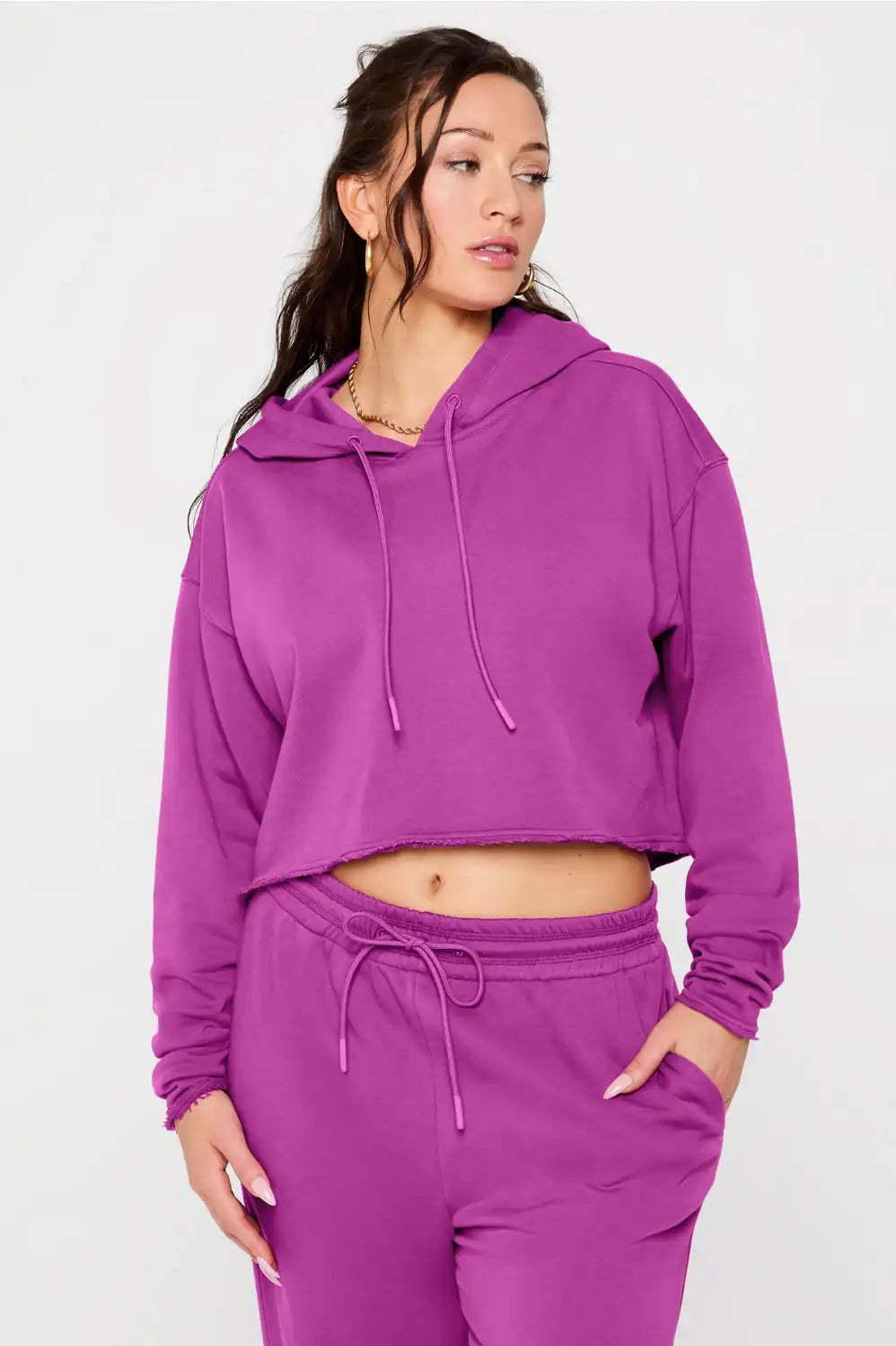 Year Round Terry Cropped Hoodie Main image