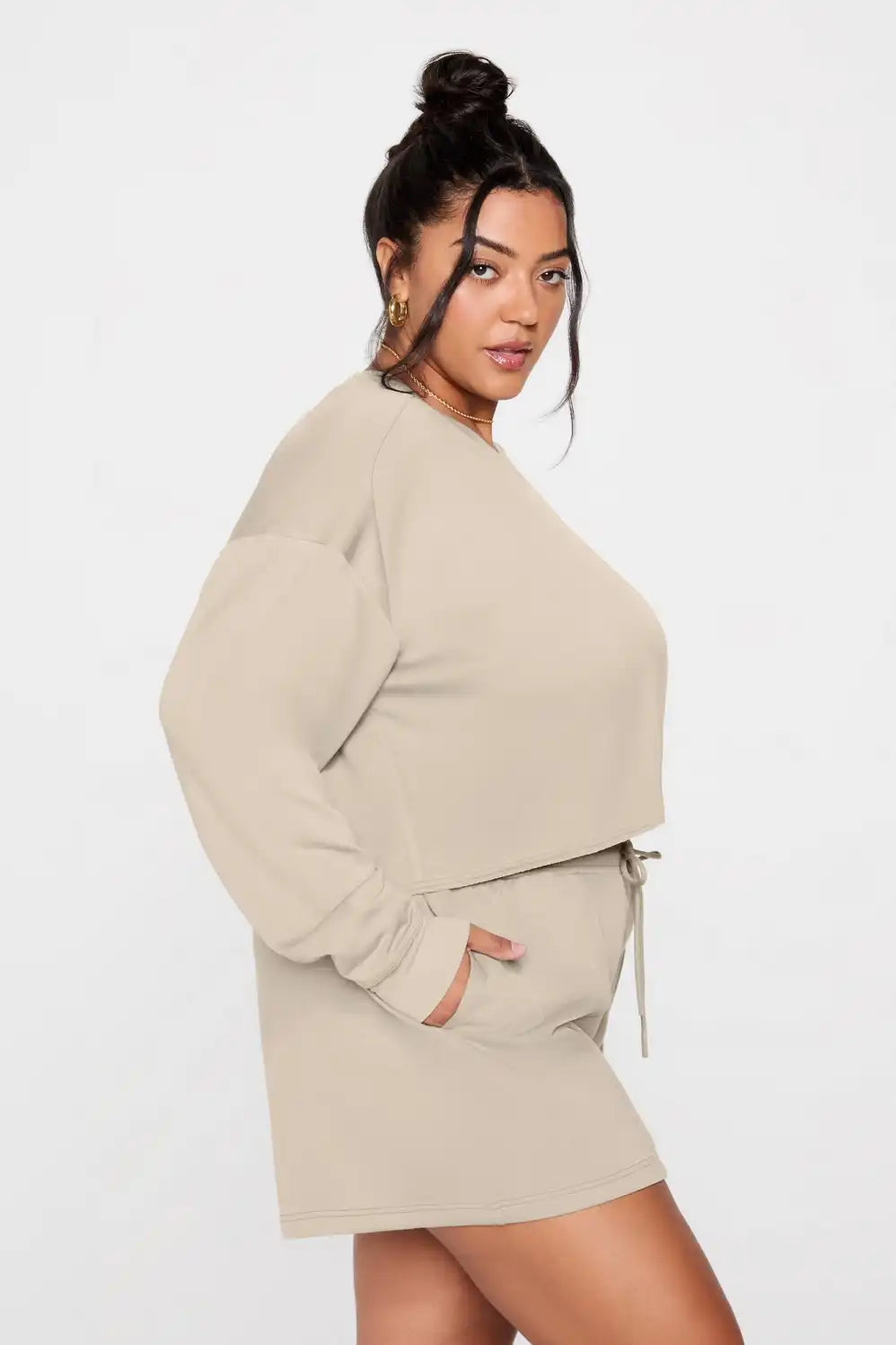 So Sleek Modal Cropped Sweatshirt