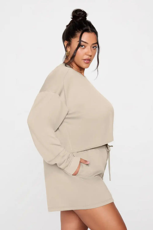 So Sleek Modal Cropped Sweatshirt