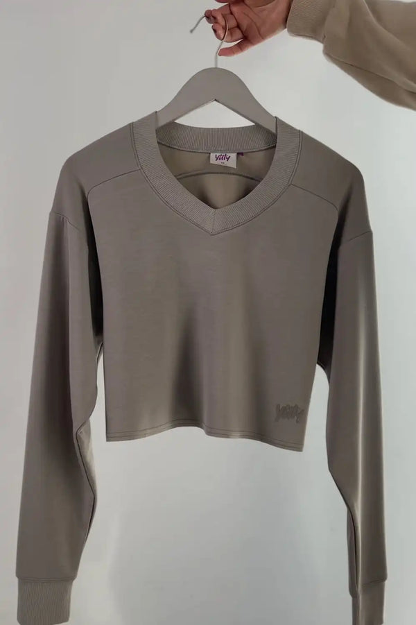 So Sleek Modal Cropped Sweatshirt
