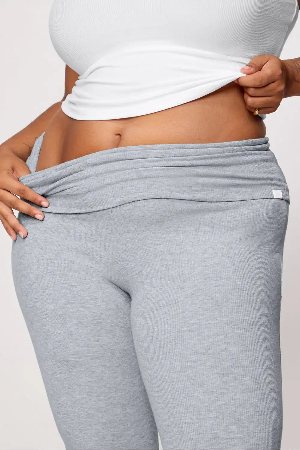 Soft Rib Foldover Pant