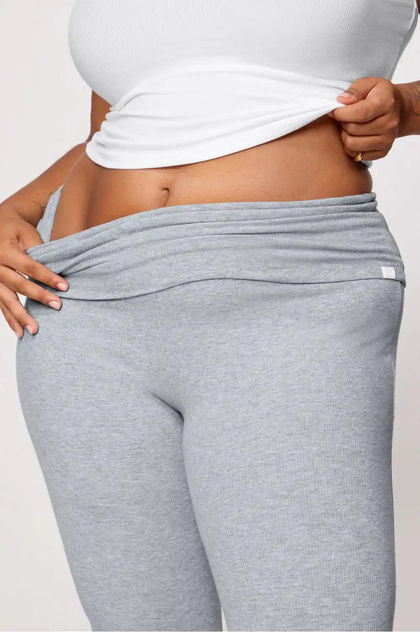 Soft Rib Foldover Pant