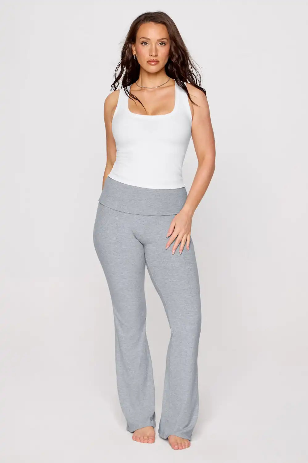 Soft Rib Foldover Pant