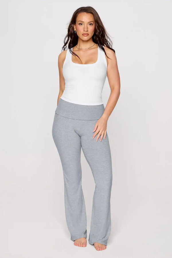 Soft Rib Foldover Pant