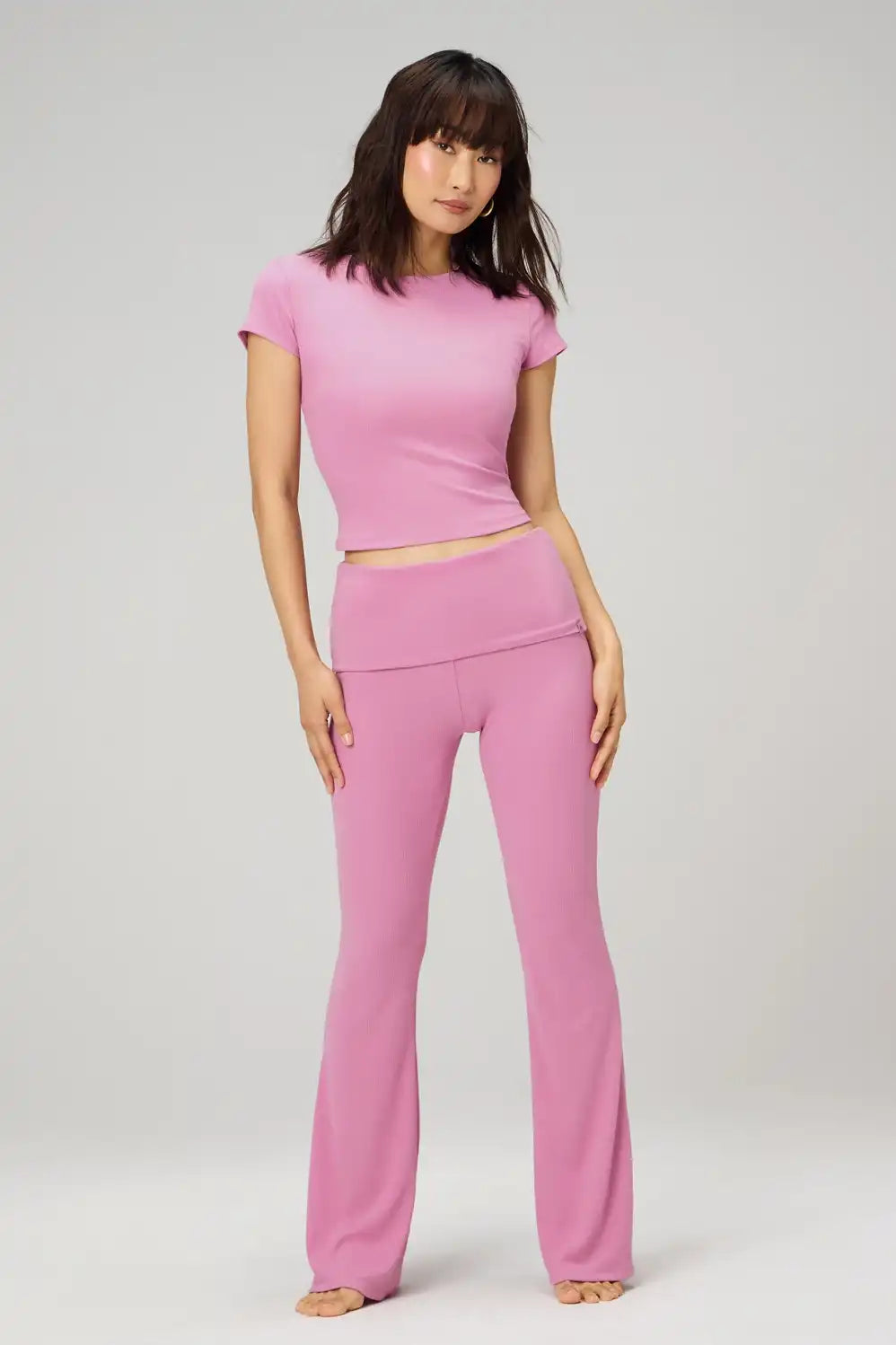 Soft Rib Foldover Pant
