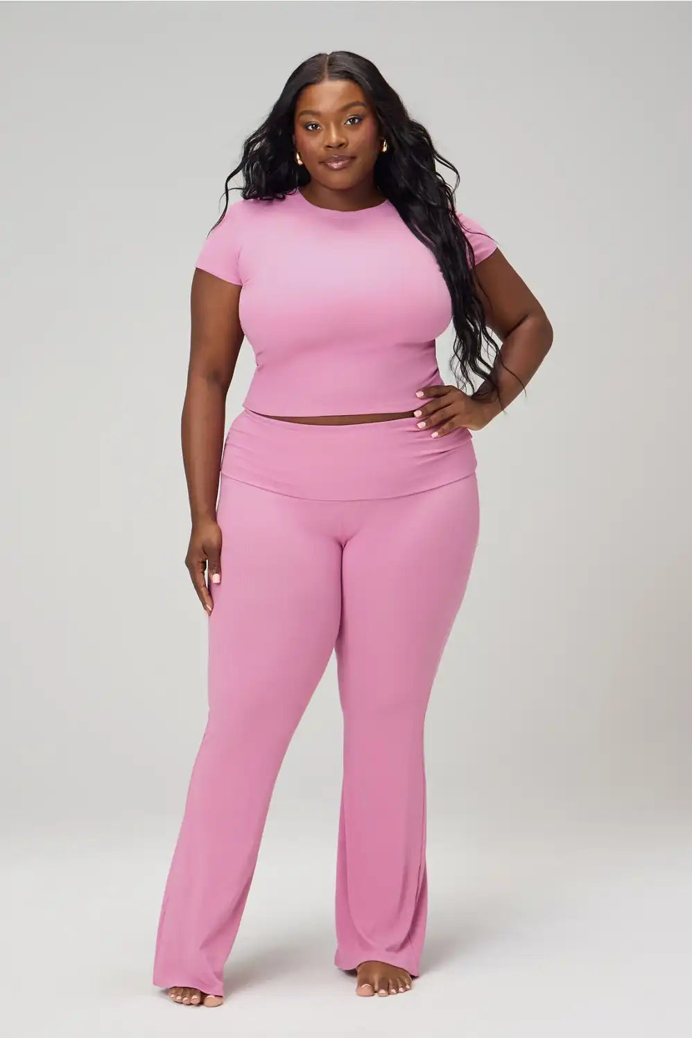 Soft Rib Foldover Pant