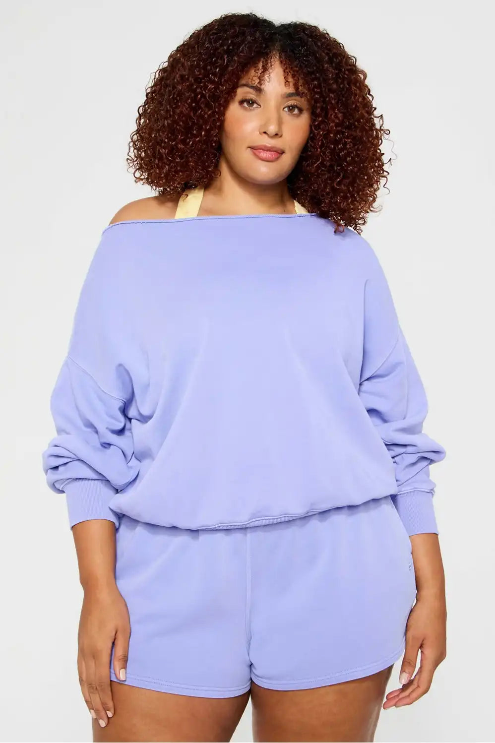Year Round Terry Off Shoulder Sweatshirt