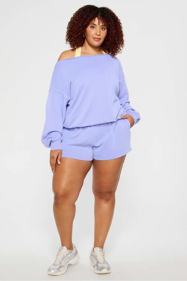 Year Round Terry Off Shoulder Sweatshirt
