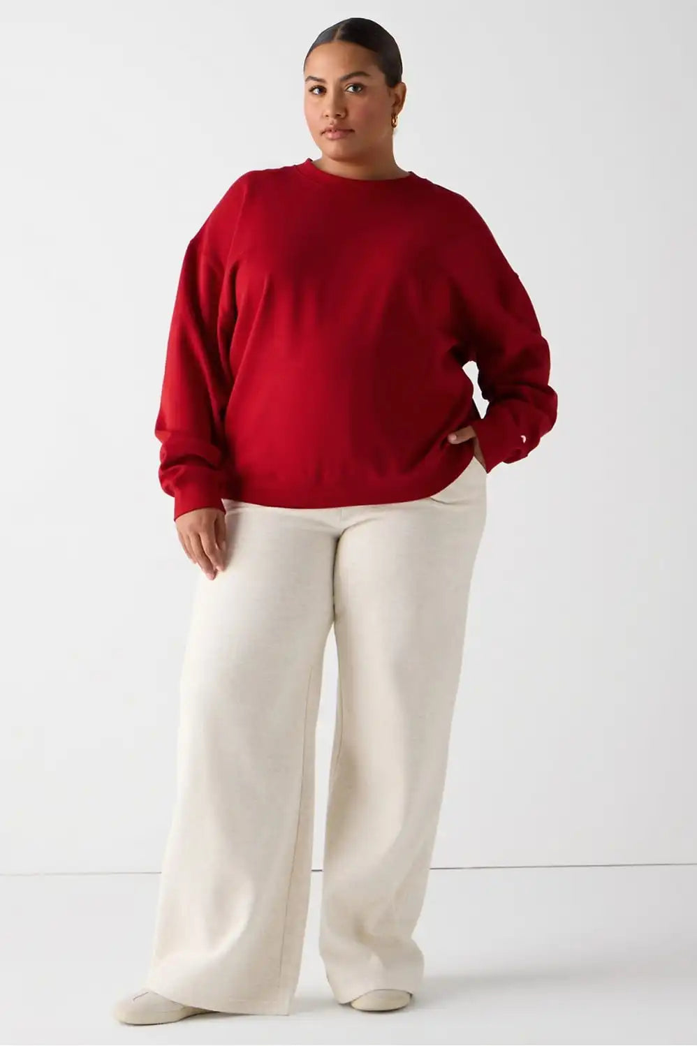 Cozy Fleece Crew Neck Sweatshirt Main image