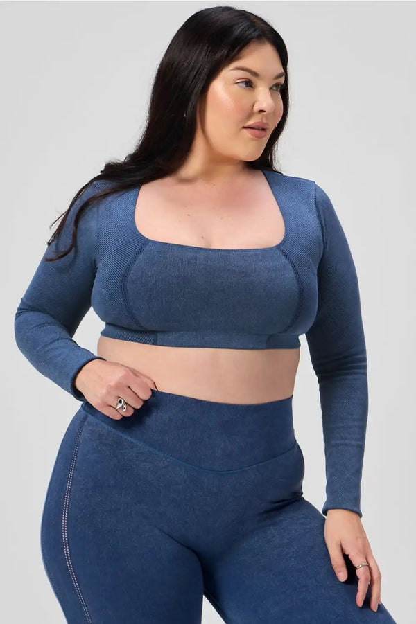Denim Look Long Sleeve