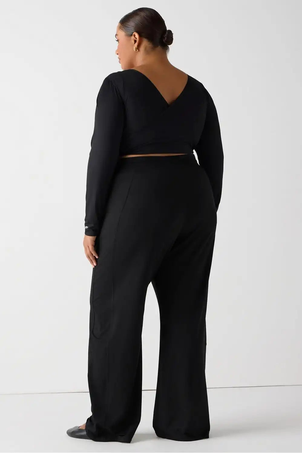 Whisper Crossover Long-Sleeve Top