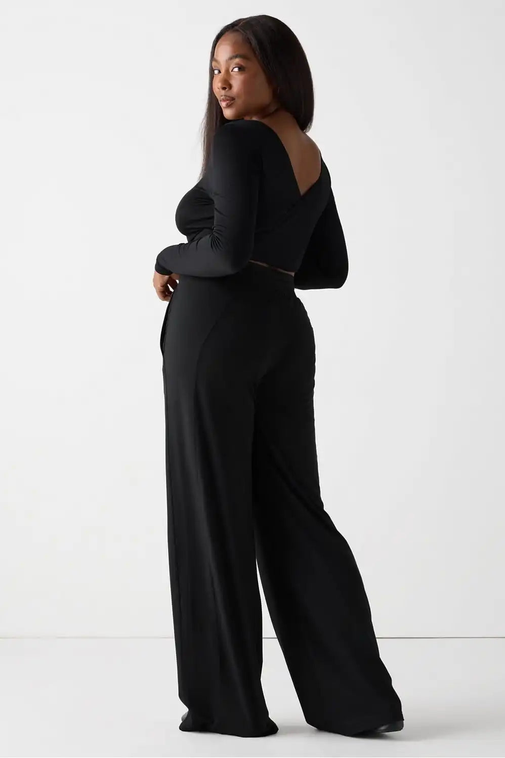 Whisper Crossover Long-Sleeve Top