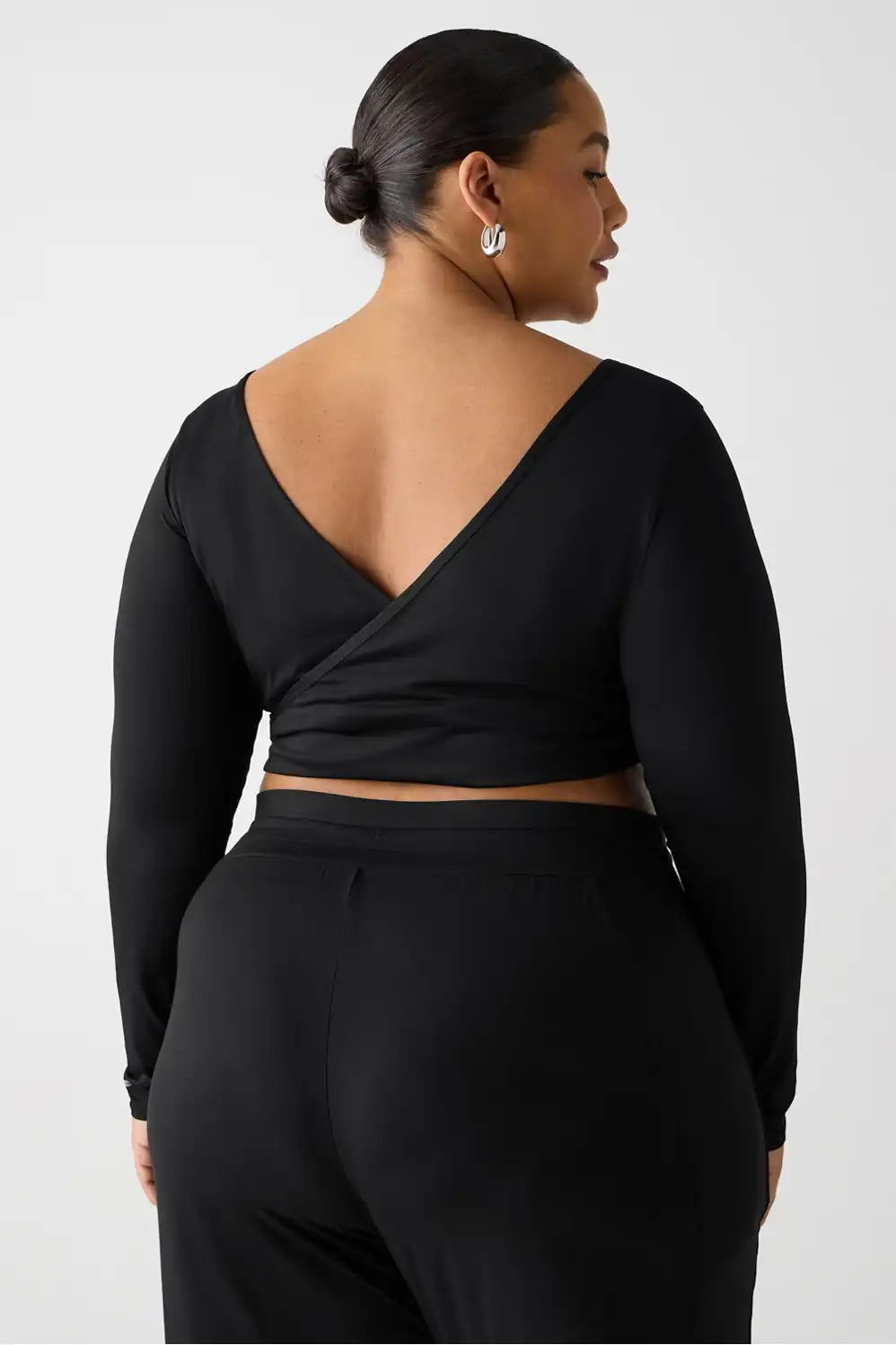Whisper Crossover Long-Sleeve Top