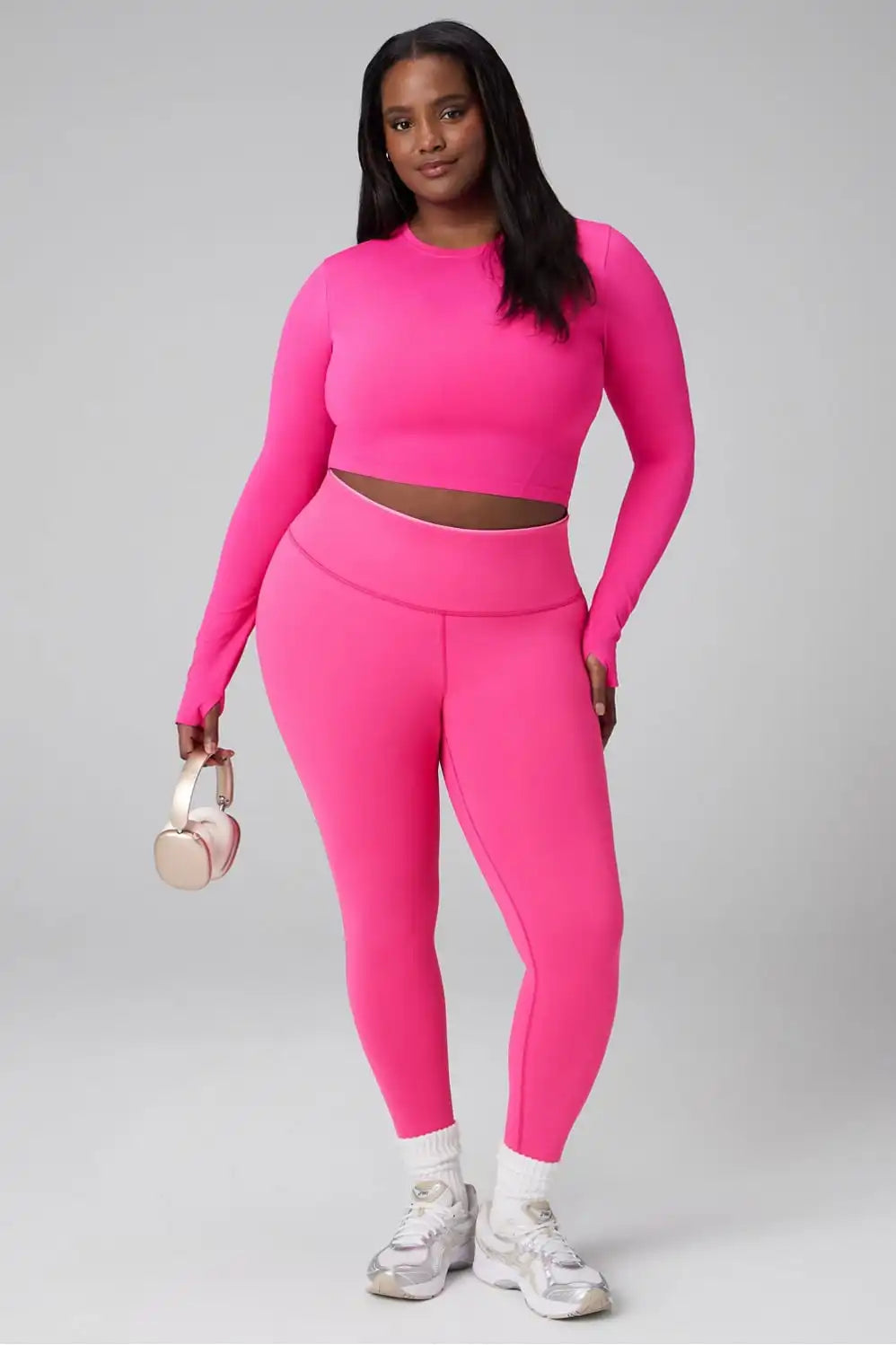 Feather Tech+ Cropped Long-Sleeve Top