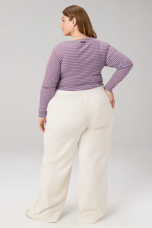 Modal Rib Cardigan Long-Sleeve Top