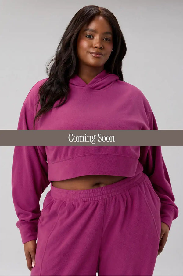 Polar Fleece Cropped Hoodie
