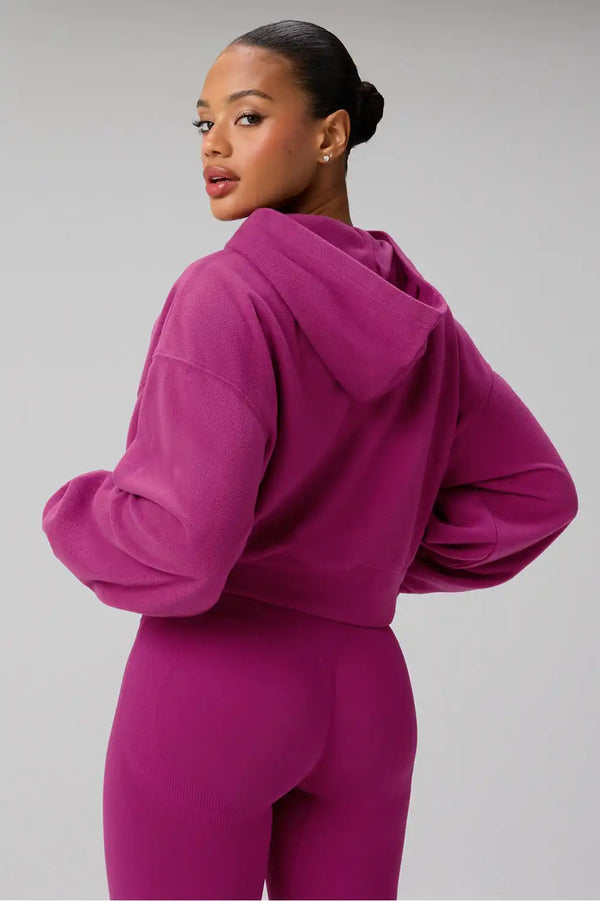 Polar Fleece Cropped Hoodie