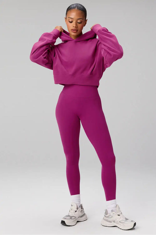 Polar Fleece Cropped Hoodie