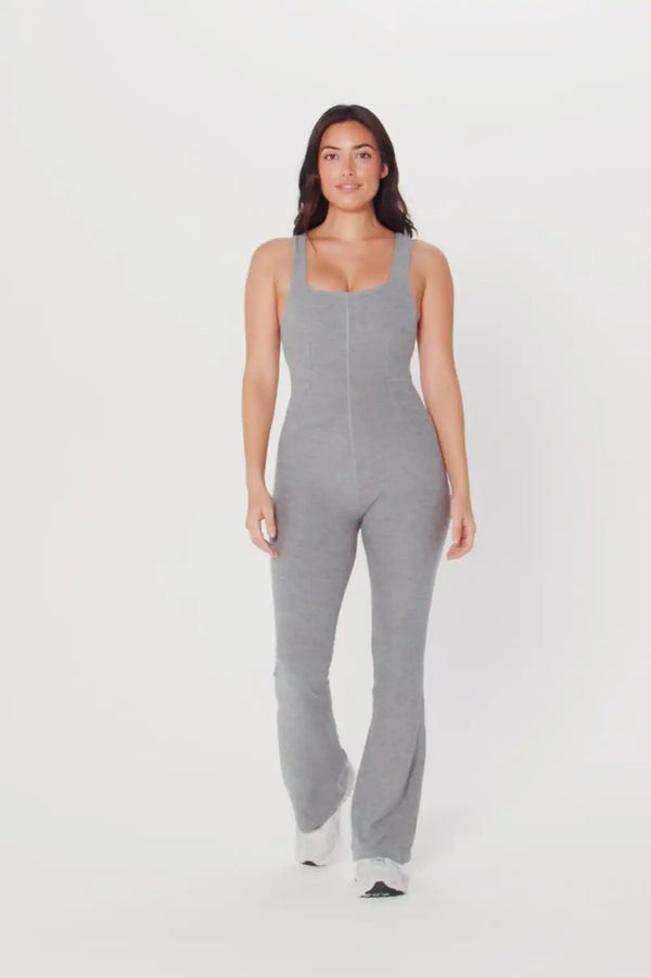 HeatherFlex Kick Flare Jumpsuit