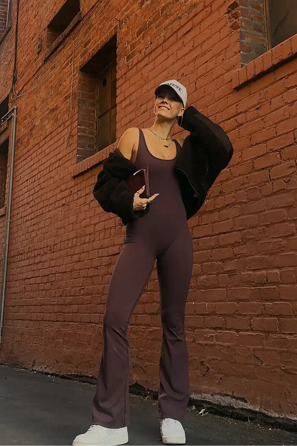 HeatherFlex Kick Flare Jumpsuit