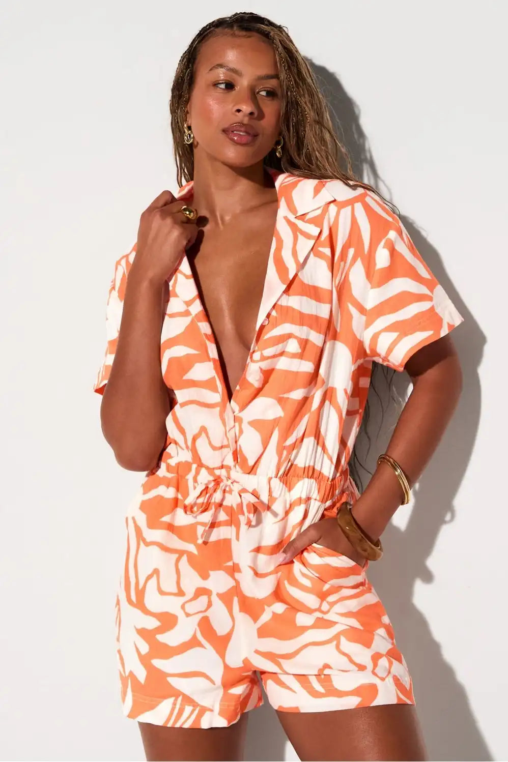 Cotton Voile Short Onesie Main image