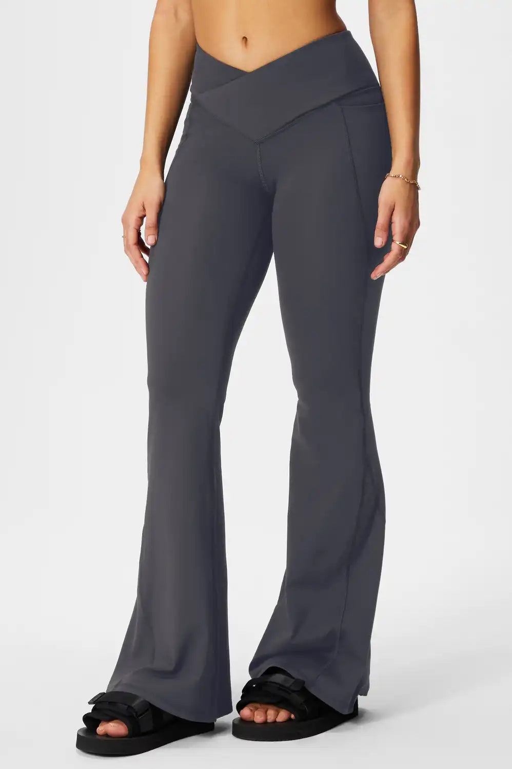 PureLuxe High-Waisted Crossover Flare