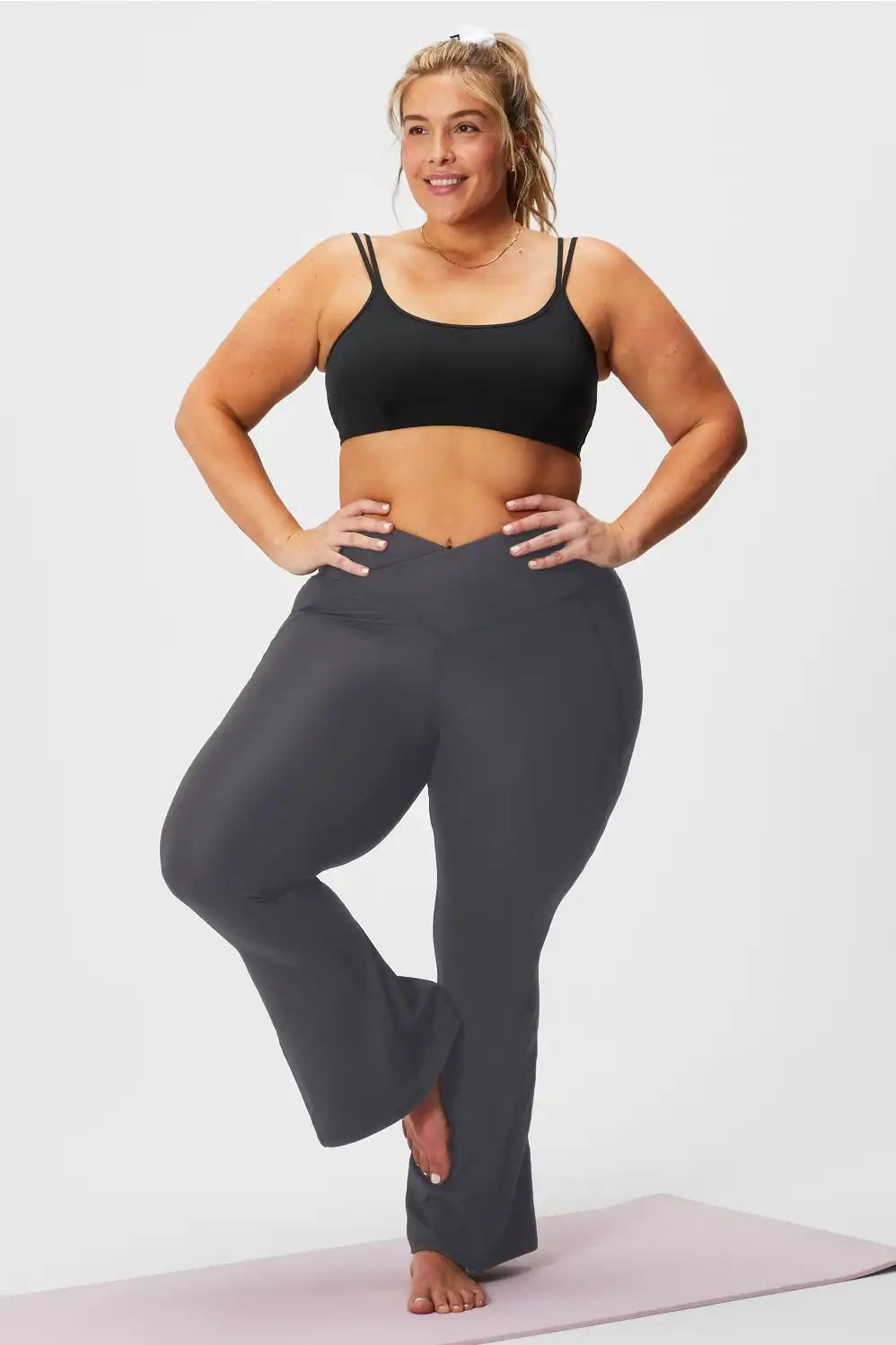PureLuxe High-Waisted Crossover Flare