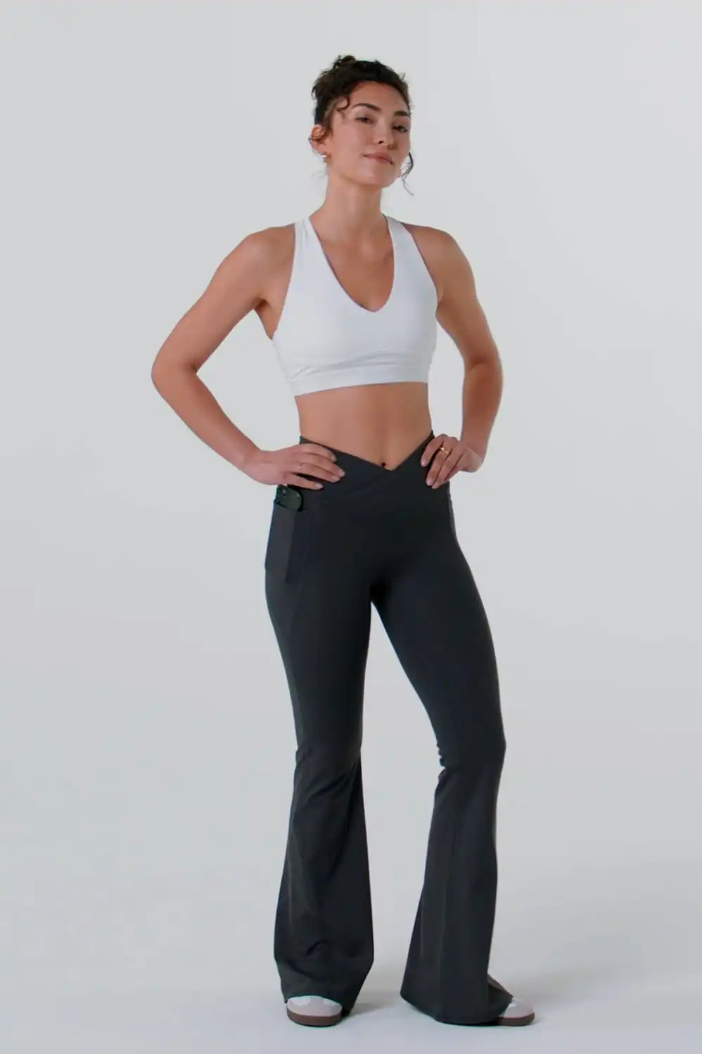 PureLuxe High-Waisted Crossover Flare
