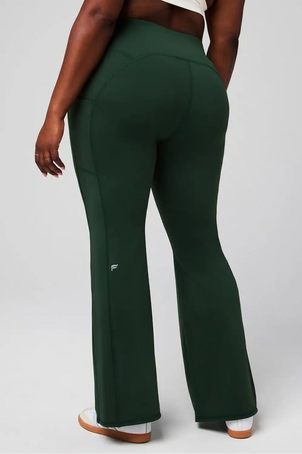 Cold Weather Pocketed High-Waisted Mini Flare