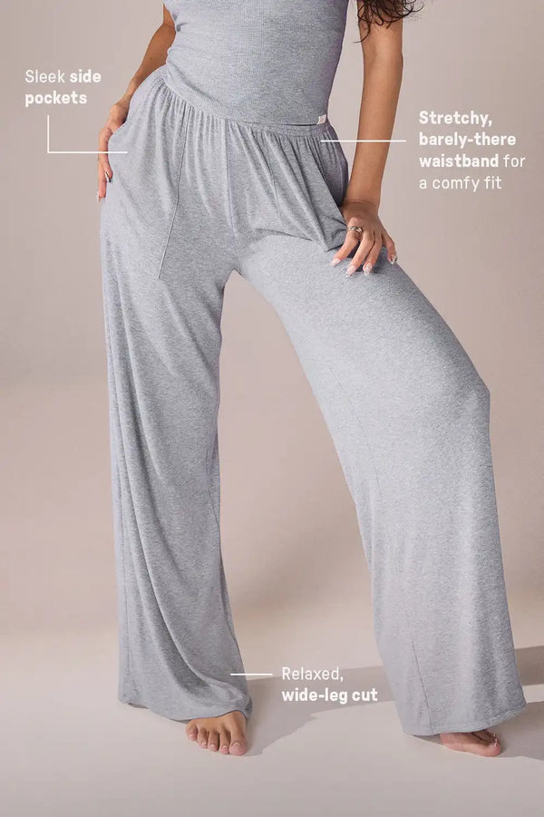 Soft Rib Wide Leg Pant