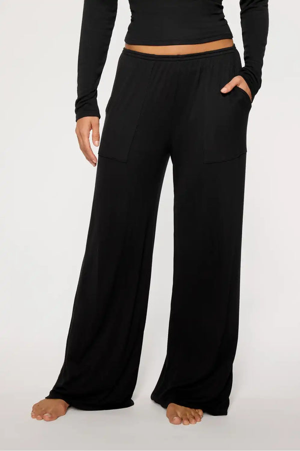 Soft Rib Wide Leg Pant