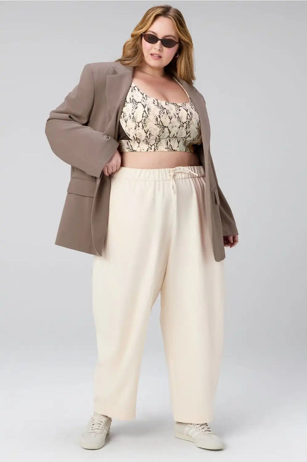 Easy Twill Mid Rise Barrel Pull-On Ankle Pant