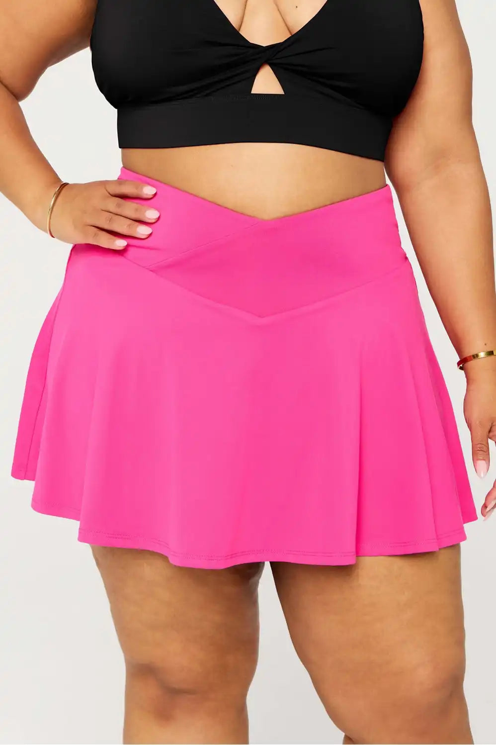 Crossover Flounce Skirt Ultra Mini