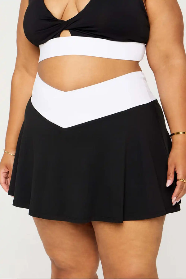 Crossover Flounce Skirt Ultra Mini