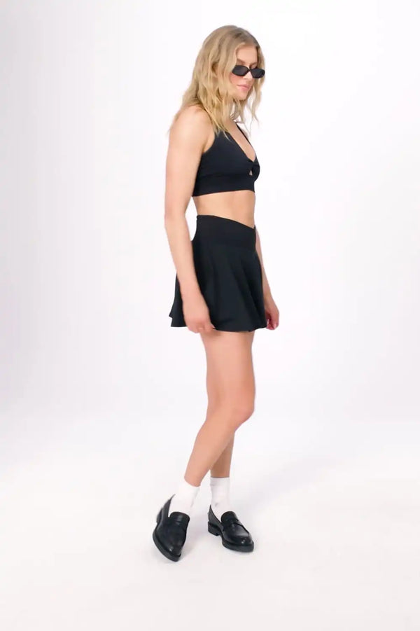 Crossover Flounce Skirt Ultra Mini