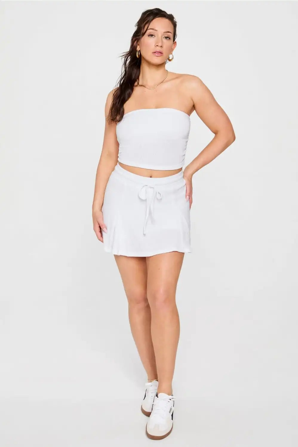 Breezy Knit Flouncy Skort